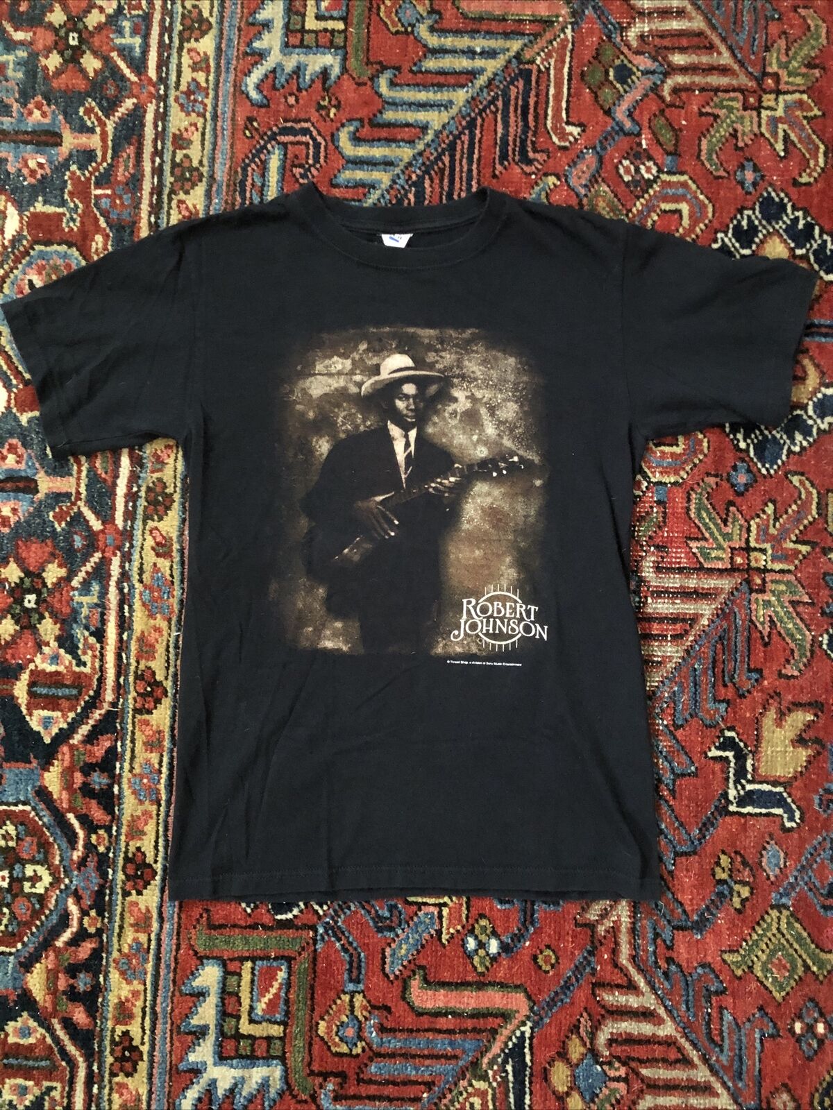 Vintage Robert Johnson Delta Blues T-shirt Size S 100% Cotton