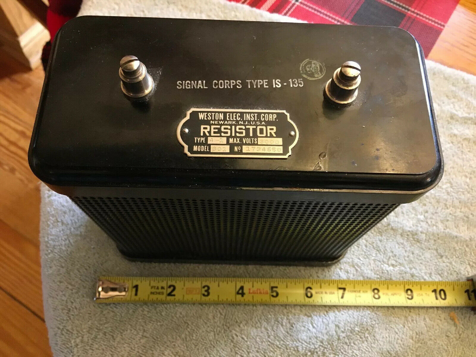 Military Radio Is-135 Ww2 Wwii Nos Weston Dummy Load Resistor Type 4-1 Model301