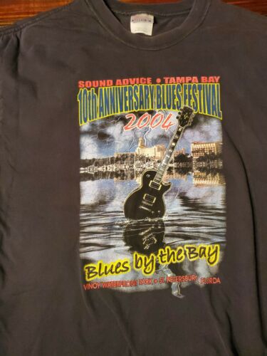 2004 Blues By The Bay 10th Anniversary Blues Festival St. Petersburg Fla. Tshirt