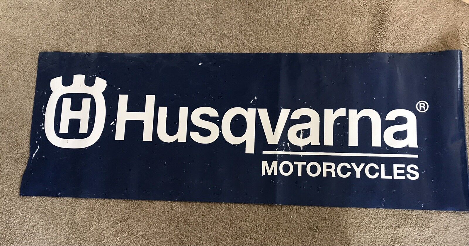 Husqvarna Supercross Motocross Banner Ahrma Vintage Sign