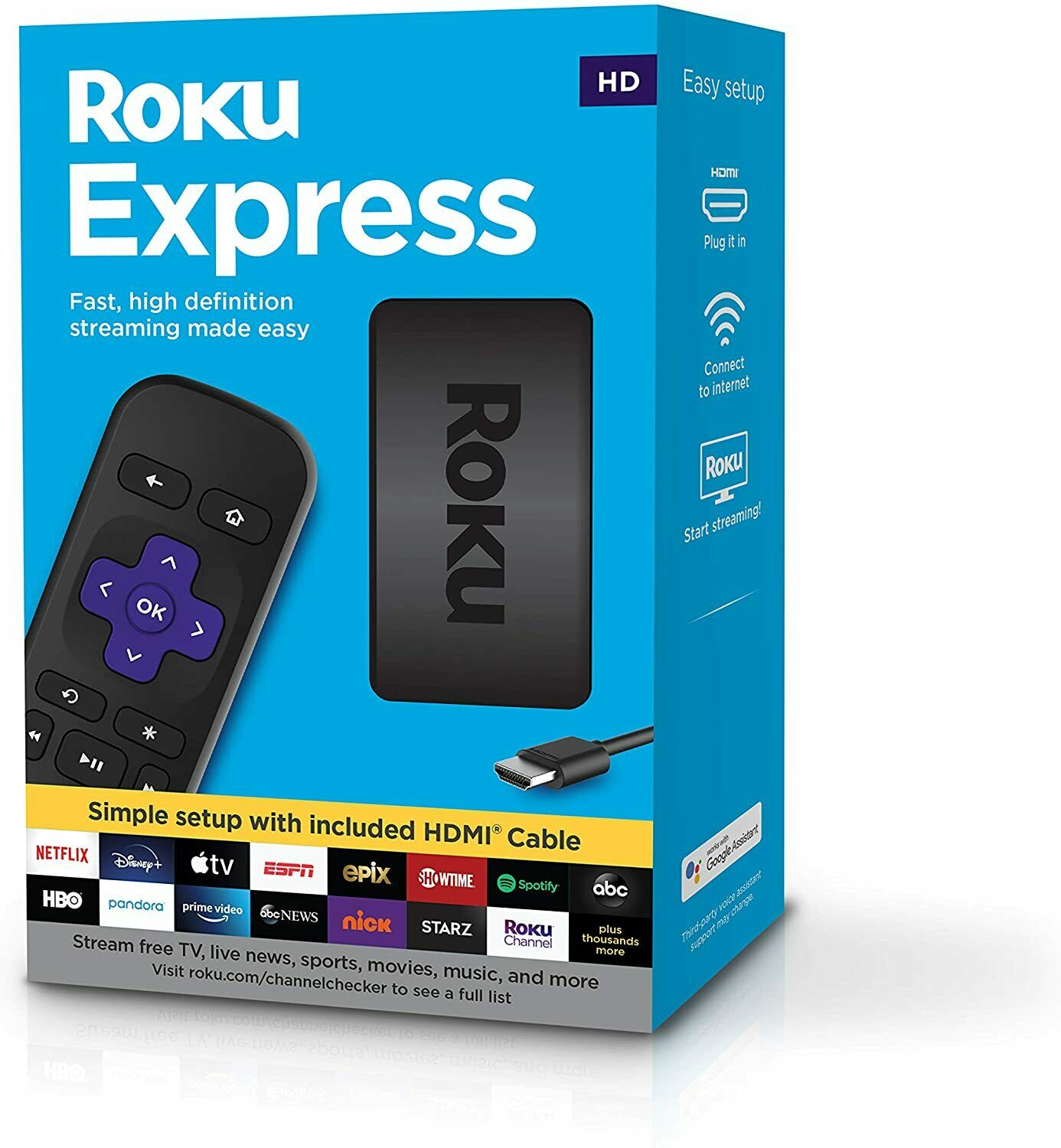 Brand New Roku Express Hd Streaming Media Player Model - 3930r