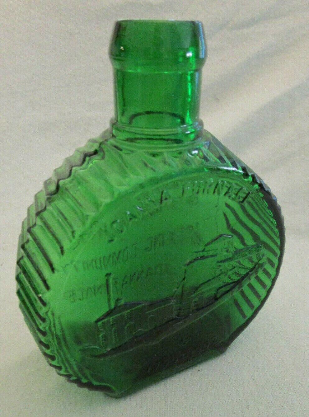 Clavenger Glass Bottle Bank - Joanna Furnace - Green, 1992