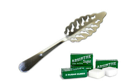 Leaf Absinthe Spoon & 10 Sugar Cubes + Free Shipping !!!