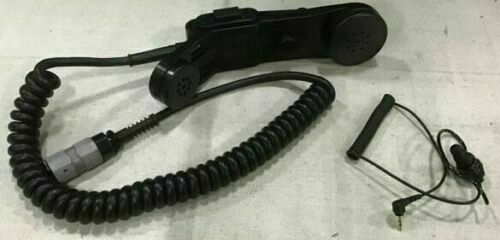 H-250 Vceb Us Military Radio Handset With Ear Bud Assembly Nib Volume Control