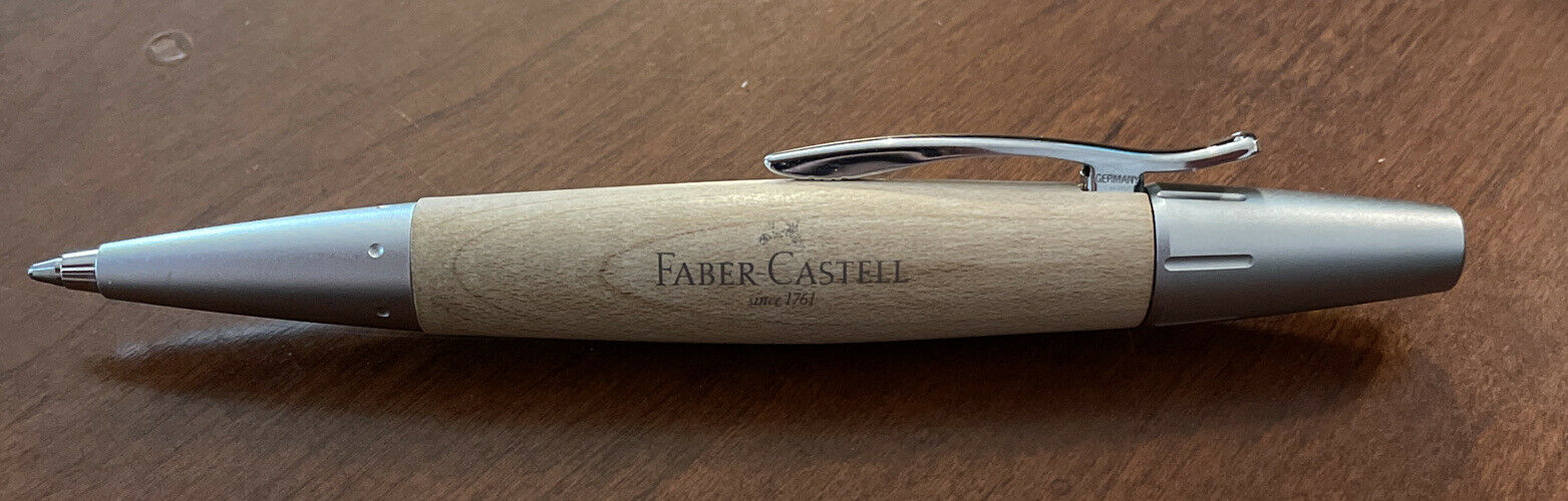 Faber Castell Ballpoint Pen Maple Wood Matte Metal Finish 148332