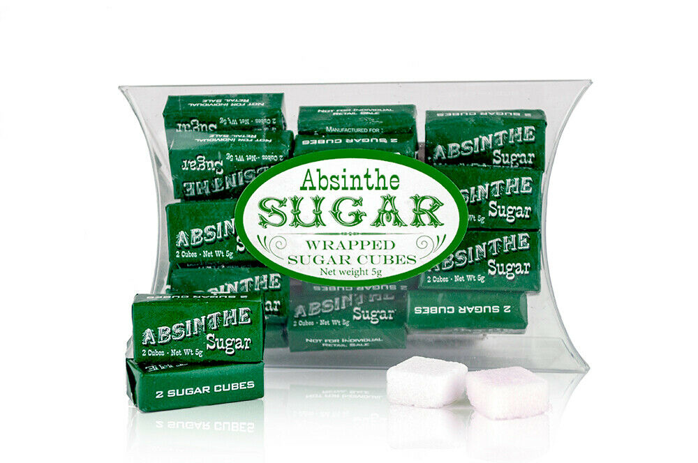 'absinthe Sugar' Wrapped Sugar Cubes, 40 Cubes (20 Packets) - Free Shipping !!!