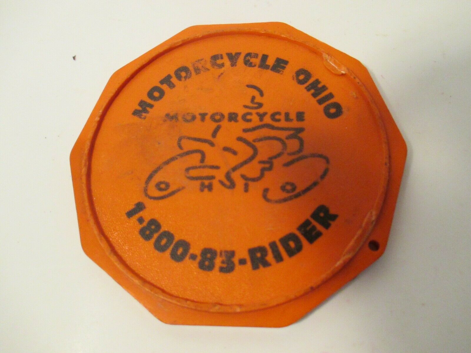 Motorcycle Coaster.com Orange Motorcycle Ohio Ride Smart Vintage