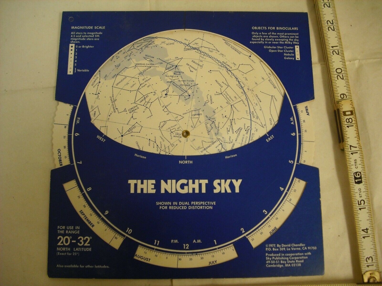 The Night Sky Star Wheel For 20-32°n Latitude, Exact For 25°n